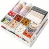 Foldable Fabric Storage Box, Wardrobe, Dressing Table, Drawer Organizer, Fabric Basket, Box Container, Baby Clothes Divider, Underwear, Bra, Socks