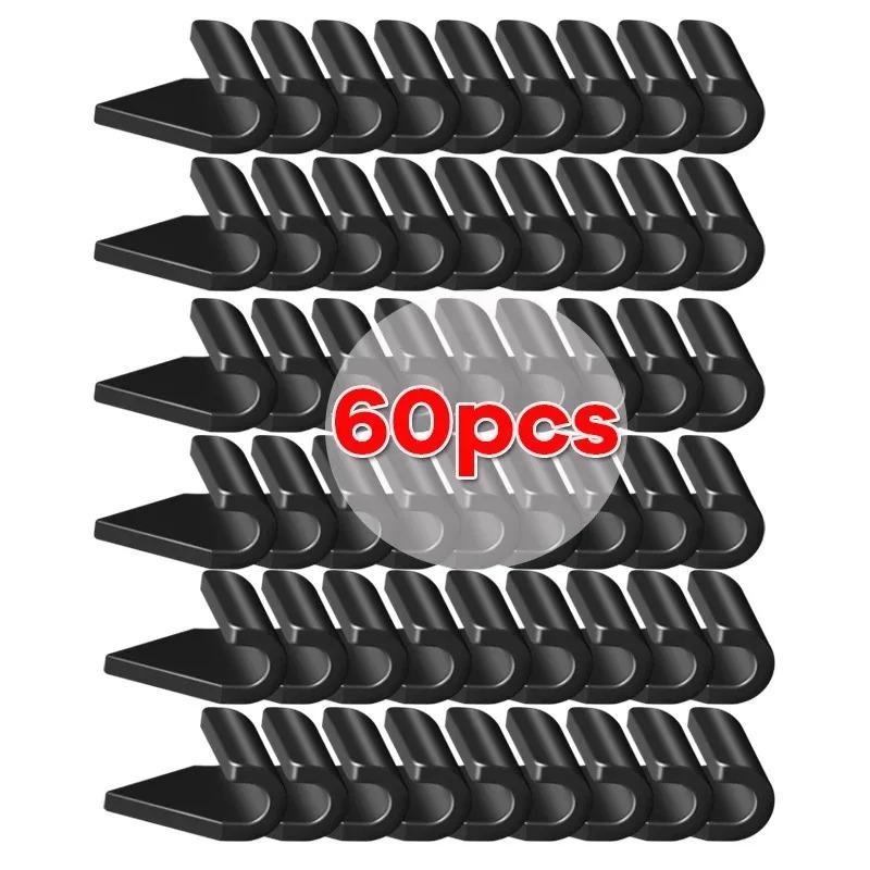 6/12/30/60PCS Car Cable Clips No Trace Removable Clip Wire Fix Holder Organizer for Car Dashboard Charging Cable Management