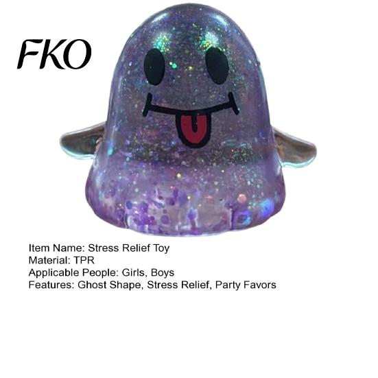 Soft Ghost Toy Halloween Stress Relief Toy, Spooky Squeeze Sensory Toys Cartoon Party Favors for Adults and Kids