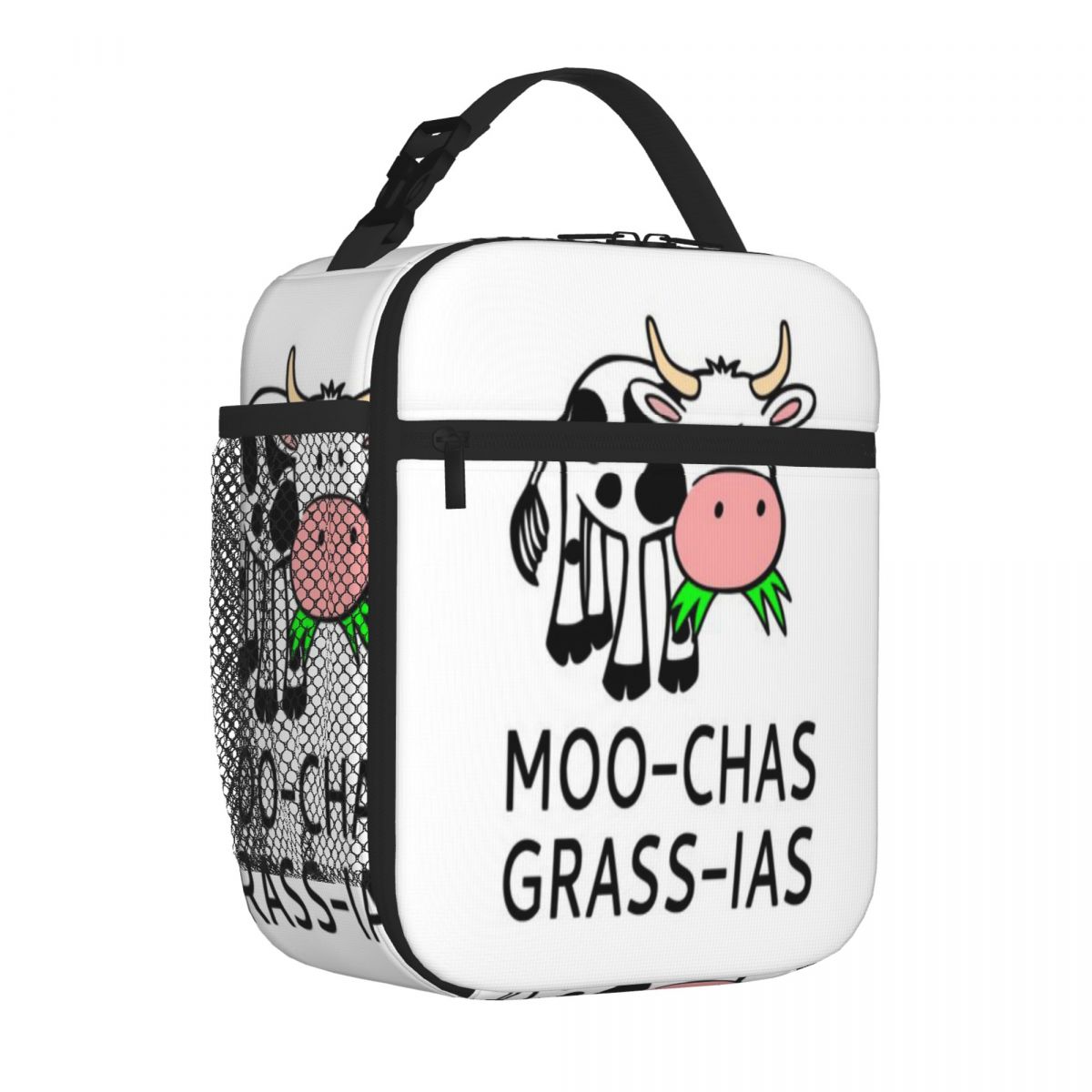 Bestselling Moo-chas Grass-ias (Muchas Gracias) Luxury Lunch Box Bag Day Excursion Work Lunch Bag One Size