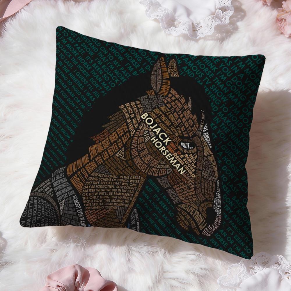 B-BoJack Horseman Cushion Cover Premium Comfort Reversible Pillow Cove -Two in One Design for Any Room & Car Interior