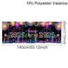 2026 Happy New Year Short Curtains Valances Fireworks&Balloons Windows Treatments New Year Decorations for Home Kitchen Bathroom