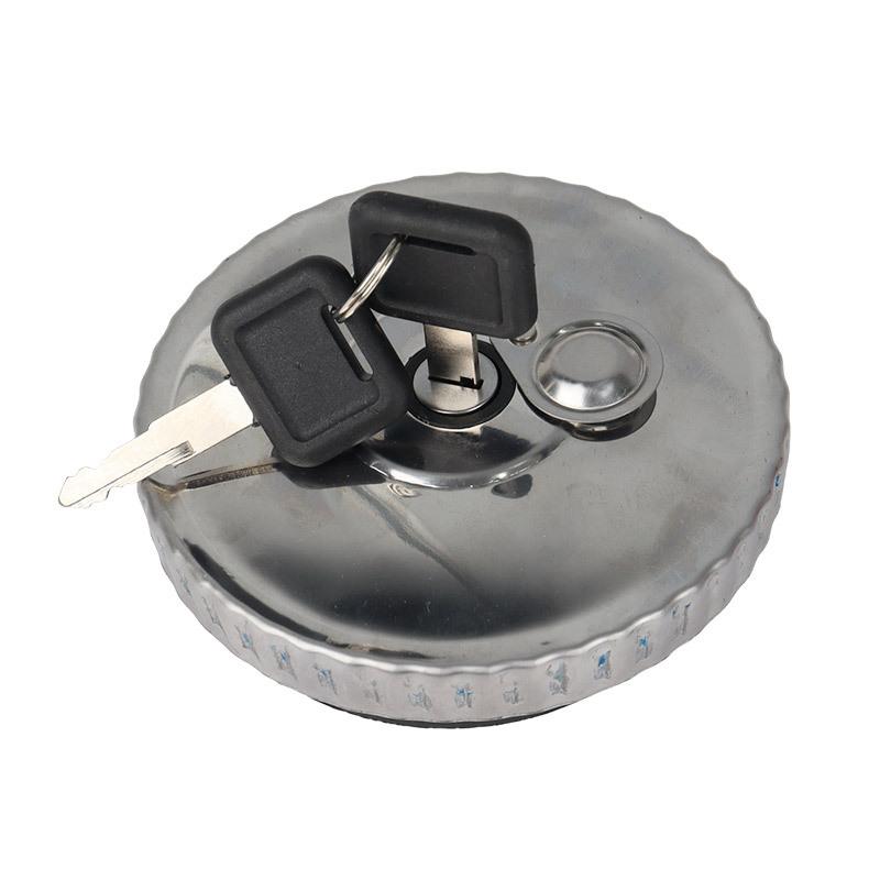 Fuel Tank Cap 88mm Chrome Universal Tank Cover Lockable With 2 Keys For Vans Tractor Truck Excavator