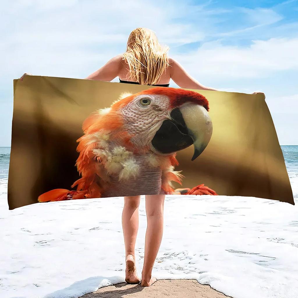 Beach Towel Parrot Oversized Clearance Lightweight Compact Pool Towels, Extra Large Sand Free Super Absorbent Travel Pool Towel