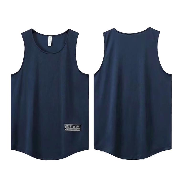 Unisex Solid Color Sleeveless Tank Top - Summer Fitness & Basketball Shirt