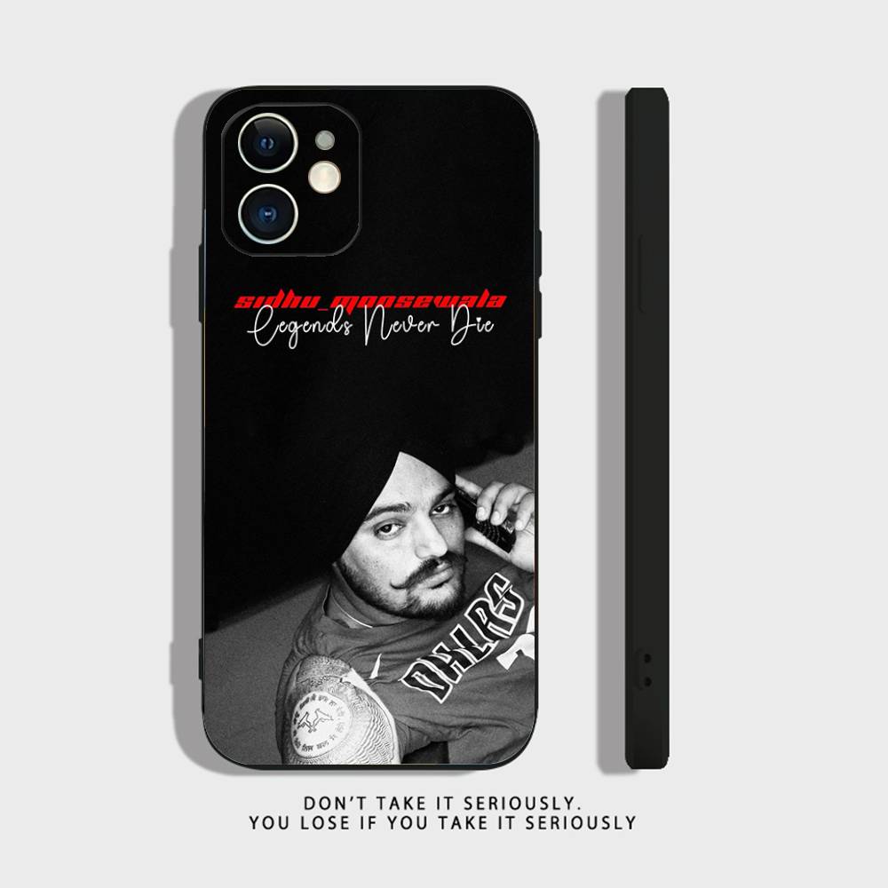 Indischer Rapper Sidhu Moose Wala Handyhülle Für iPhone 17 16,15,14,13,12,11,Pro,XS,Max,XR,Plus,Mini Weiches Silikon Schwarz Stoßfest