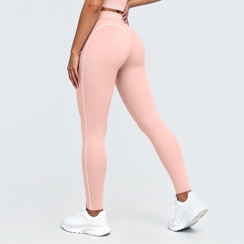 New contrasting color tight high elastic breathable yoga suit six-piece sports running fitness yoga suit women