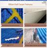 Billiard & Table Tennis Room Carpet - Full Coverage, Wear-Resistant, Flame Retardant, Soundproof