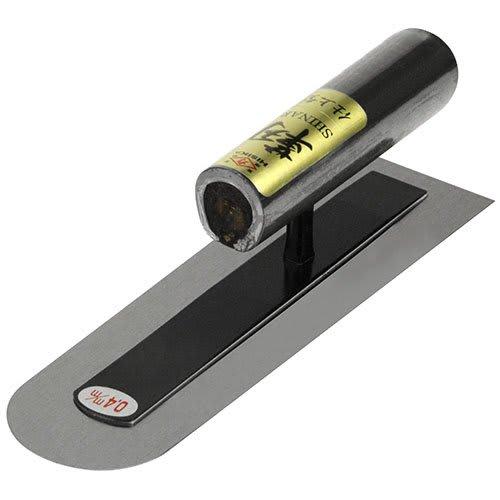 Kajiwara Trowel Manufacturing Co., Ltd., Hishika Juji, Honyaki SHINARI Rounded Tip Finish, 0.4mm Thick, 240mm