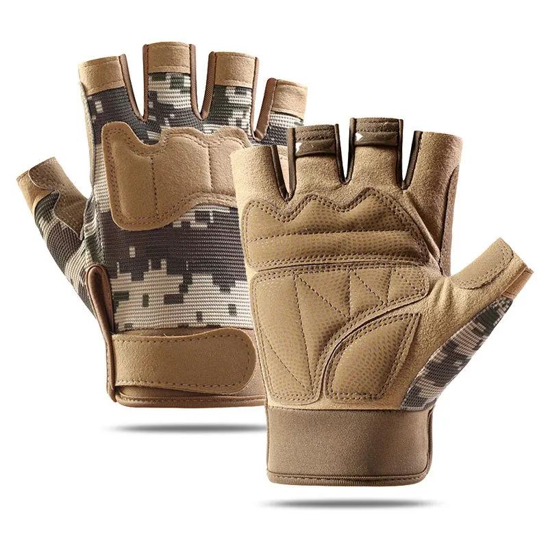 Hunting Gloves for Men and Women Half Finger Outdoor Mountaineering and Cycling Wear-resistant Breathable Riding Gloves Camping