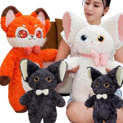 40 cm-80 cm Cartoon Tier Devon Katze Plüsch Puppe Kissen Riesen Streifen Weiß Schwarz Devon Katze Fuchs Weiche plüsch Spielzeug Hause Dekoration
