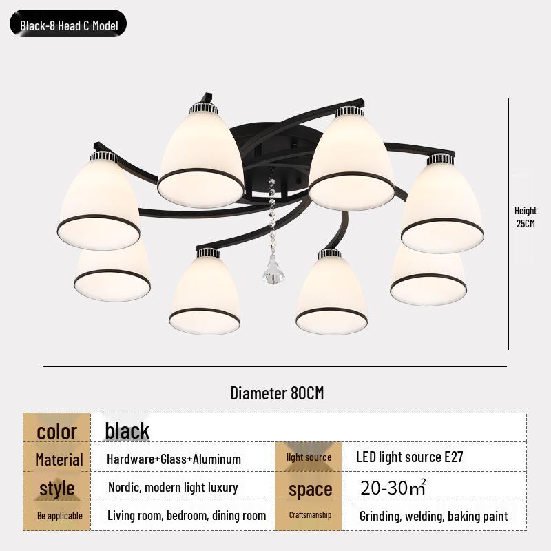 Nordic Modern Three-Head Chandelier: Stylish Creative Lighting Fixture for Bedroom or Restaurant