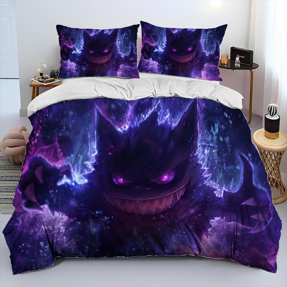 3D Cartoon Pikachu Pokemon Monster Bettdecke Bettwäsche Set Bettbezug Bett Set Steppdecke Bezug Kissenbezug Queen Bettwäsche Set Erwachsene Kinder