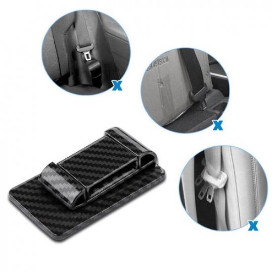 2Pcs Carbon Fiber Car Safe Belt Stabilizer Limiter Auto Interior Universal