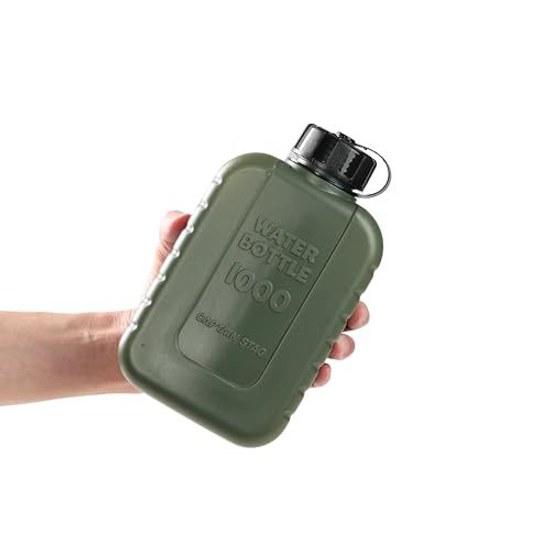 Captain Stag Water Bottle Poly Tank 1000ml Measurements Olive Made Japan Lagoon UE-2043