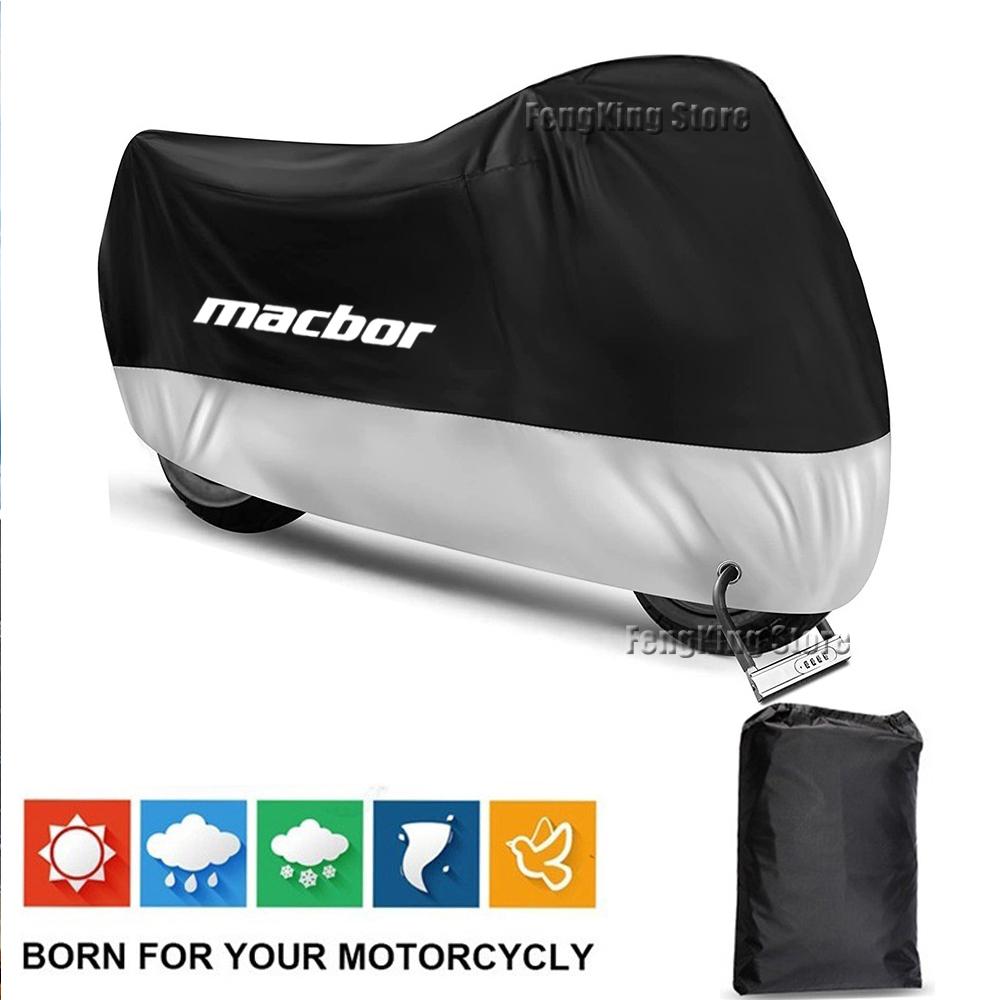 

For Macbor Montana XR5 Motorcycle Cover Waterproof Outdoor Motorbike Rain Dustproof Snow Sun UV Protector XXXL for 220cm серебряный