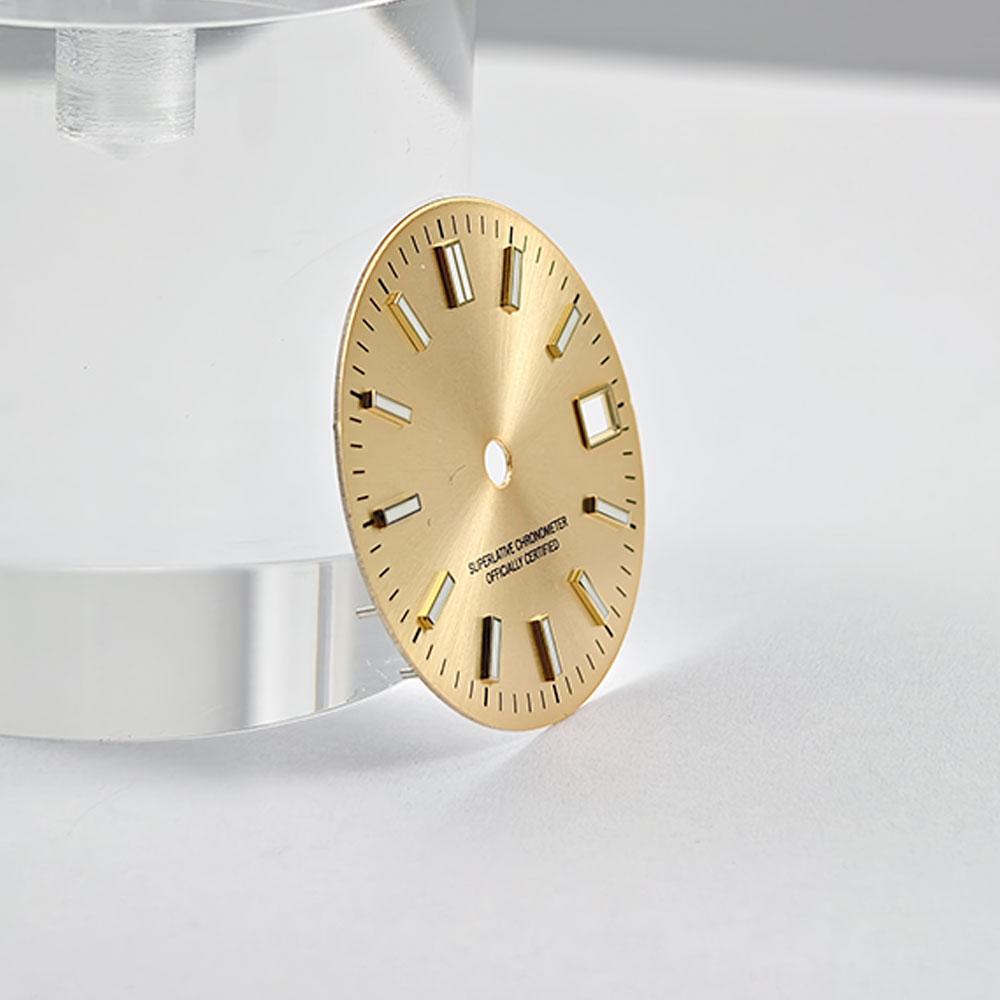 NH35 29mm No Logo Watch Dial fit NH35A NH36 Movement Sterile Window Green Luminous 3.0/3.8 o'clock crown Watch Dial Parts