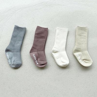 Bebenine Newborn Dalgona Knee Socks 4-Piece Set, Korean Baby Products