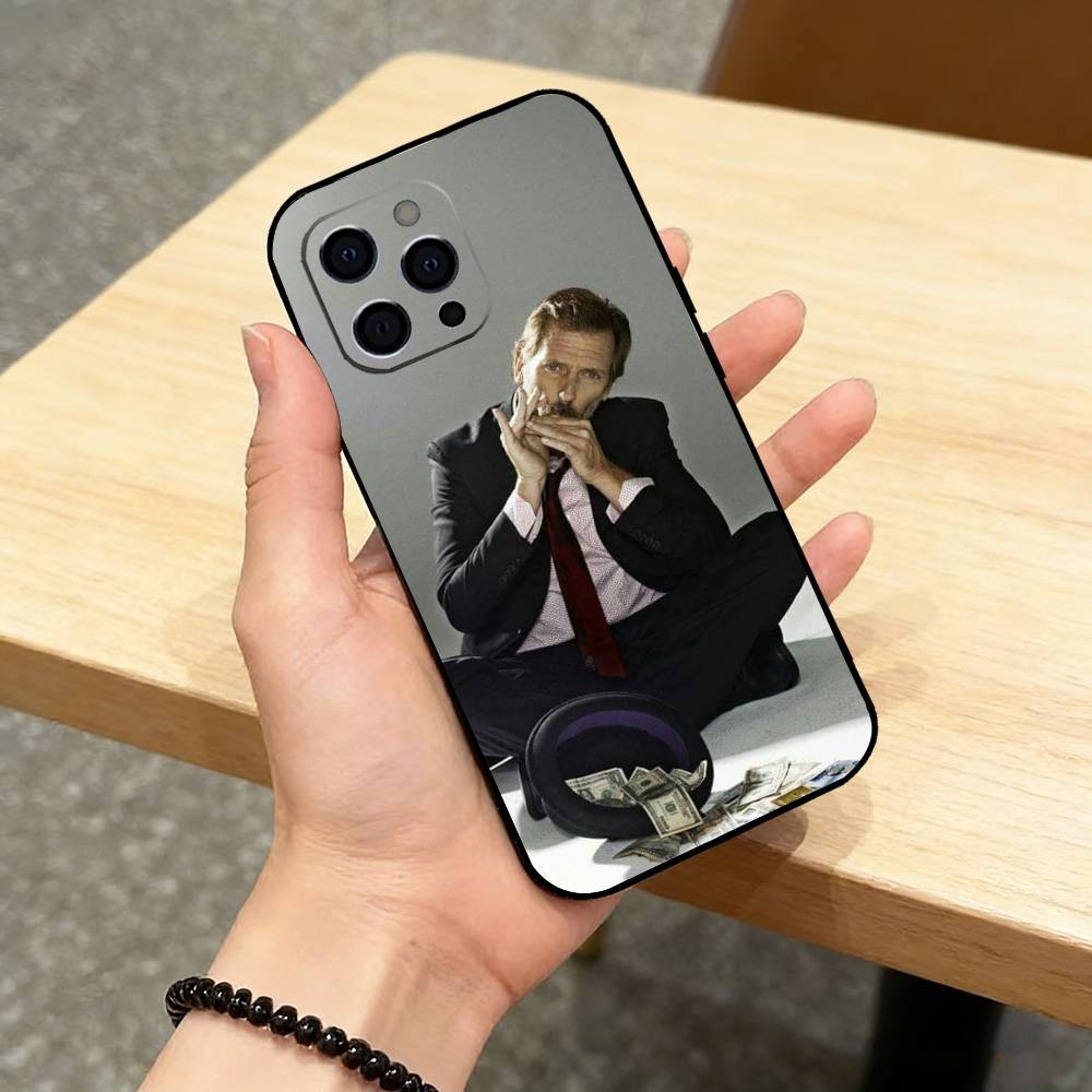 TV Drama D- Dr H-House-E Phone Case For iPhone 17,16,15,14,13,12,11 Plus,Pro Max,XS,Soft Silicone Black Cover iPhone15pro