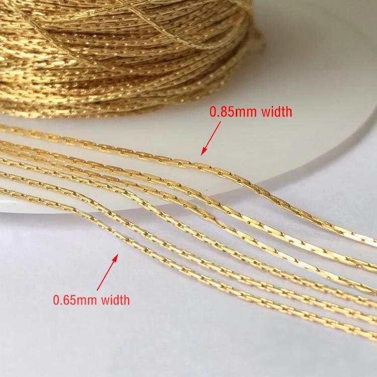 14K Gold Filled Beading Chain Footage Jewelry Snake Chain Making Bracelet Necklace