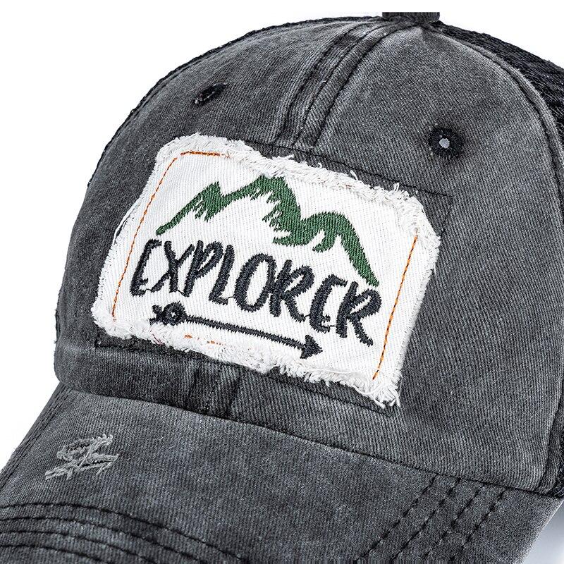 Nieuwe Casual Buitenpet Voor Mannen Vrouwen Eenvoudig Letter Patch Ontwerp Baseballpet Zomer Mode Streetwear Mesh Truckerpet