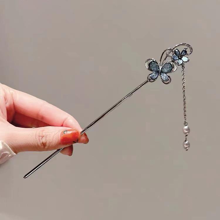 Vintage Chinese Style Hairpin for Updos - Elegant Retro Hair Stick with Tassel for Qipao