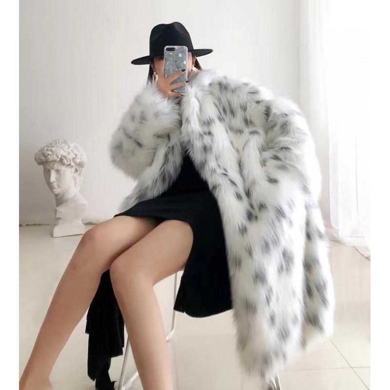 Faux Fur Coat Women Long Sleeve Oversized Plus Size Street Style Winter Outerwear