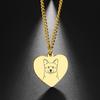 Dreamtimes Cute Pets Dogs Animal Lovely Spotted Dog Heart Pendant Handmade Bulldog Necklace For Women Men Jewelry Accessories