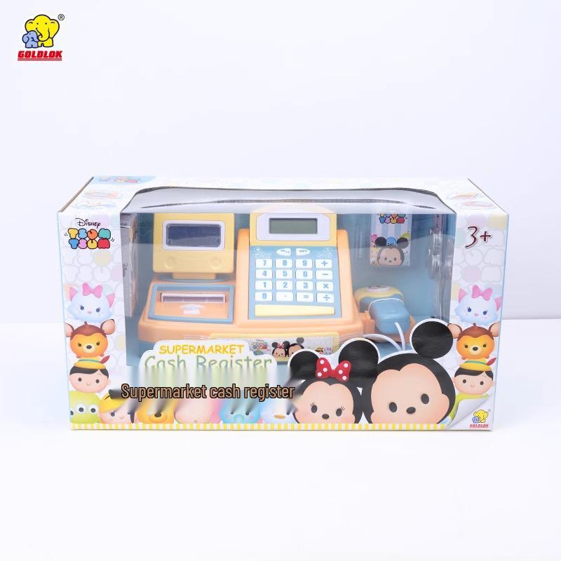Образовательная игрушка для детей от Disney: Игровая кассовая касса с калькулятором, считывателем карт и сканером. One Box