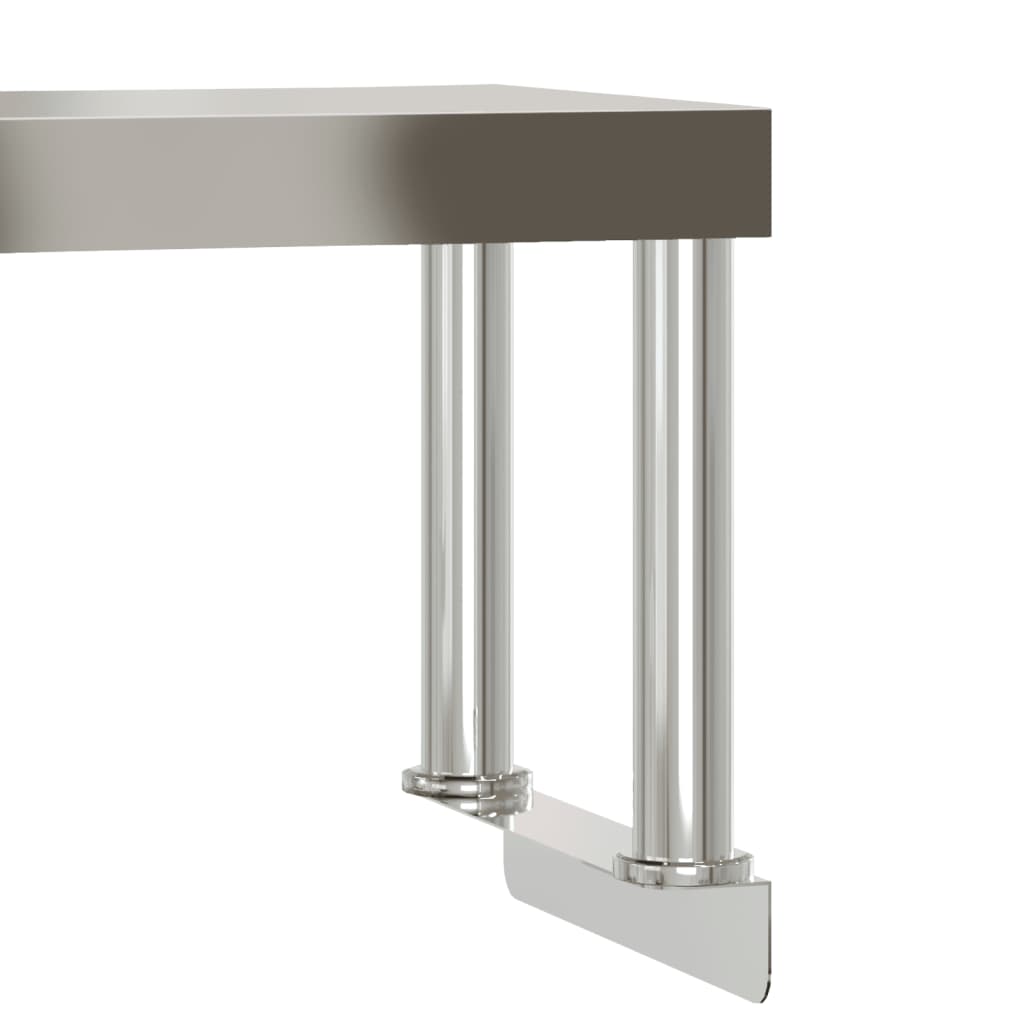 Vidaxl Kuchenny Stół Roboczy Z Półką, 110X55X120 Cm, Stal Nierdzewna