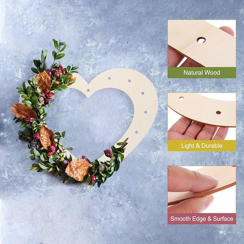 1PC Wood Wreath Boards Party Square Christmas Triangular Wedding Circle Home Decor Multiple Options Available