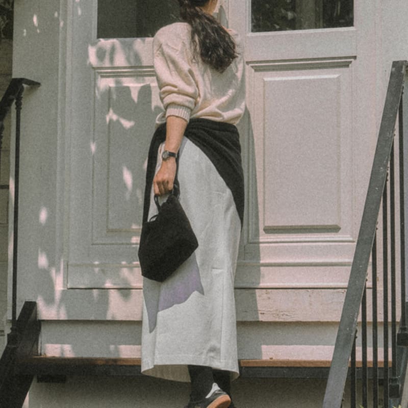 WISELY VELVET CASHMERE SHAWL MUFFLER_BLACK