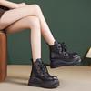 Women's Genuine Leather Retro Platform Ankle Boots - Lightweight, Soft, High-Top (2025 Autumn/Winter Collection)