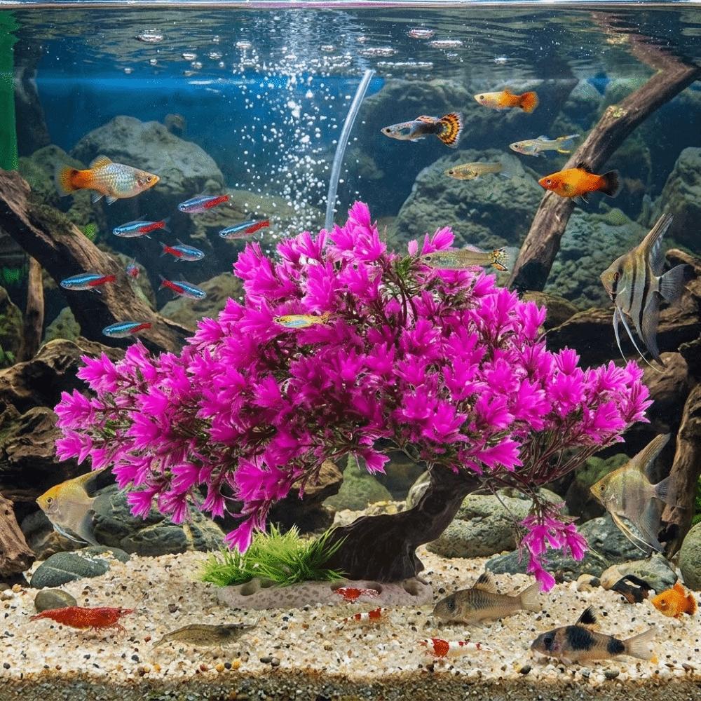 Plastic Simulation Aquatic Plant Natural Look Lifelike Tree Underwater Plants Artificial Welcome Pine Realistic Pine Tree