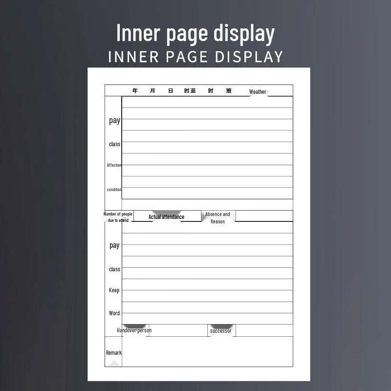 Shift Handover Log Book