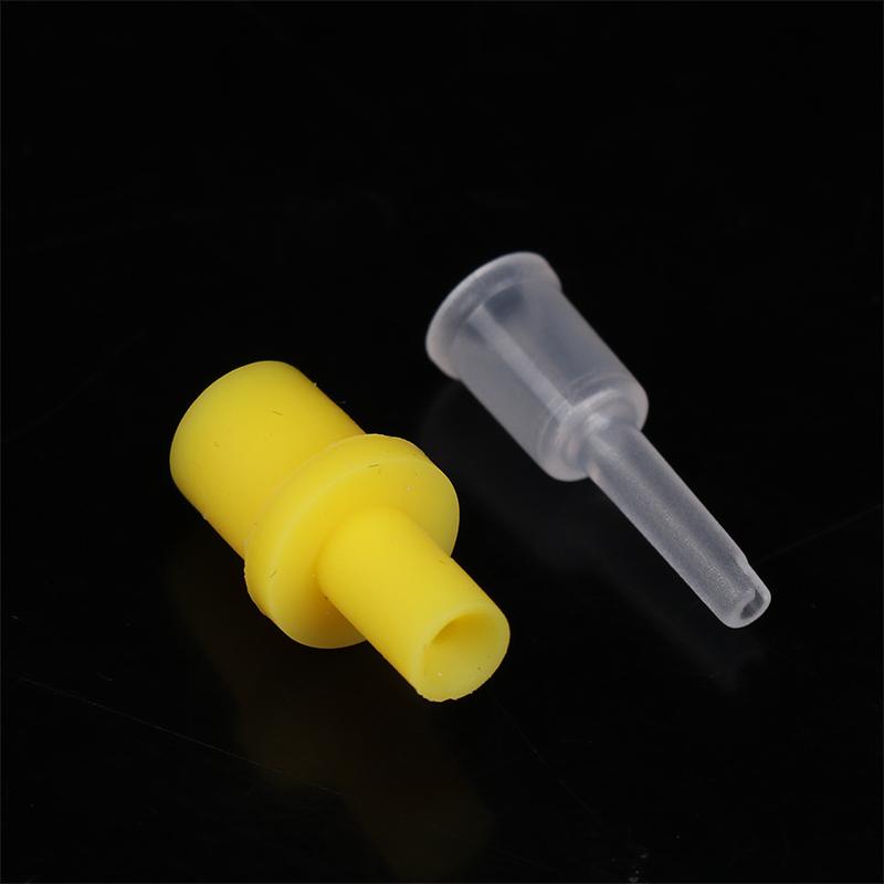 10Pcs Silicone Rubber Sleeve Connectors For Syringe Pumping Air Hollow Joint Part Connector Ciss Inkjet Cartridge Cleaning Tool