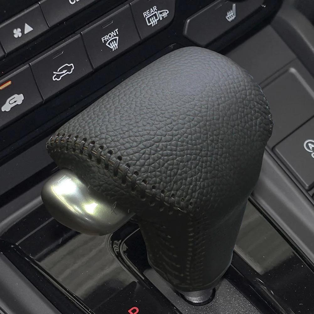 

Кожаная ручка переключения передач автомобиля, чехол для головы, аксессуары для интерьера Honda CRV 2017-2025