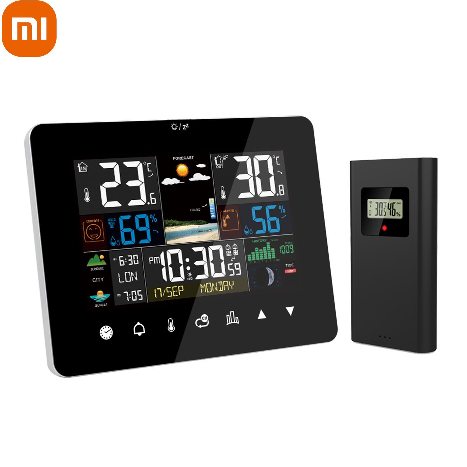 

Метеостанция Xiaomi «Восход и закат» Многофункциональный будильник Термометр Гигрометр Сенсорный экран