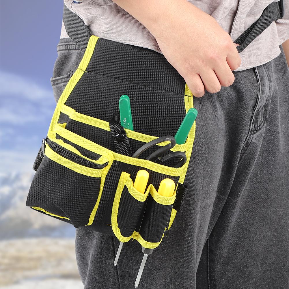 Polyester Slitstark Multifunktionell Utomhusverktyg Midjeväska Bärbar Hängande Ficka
