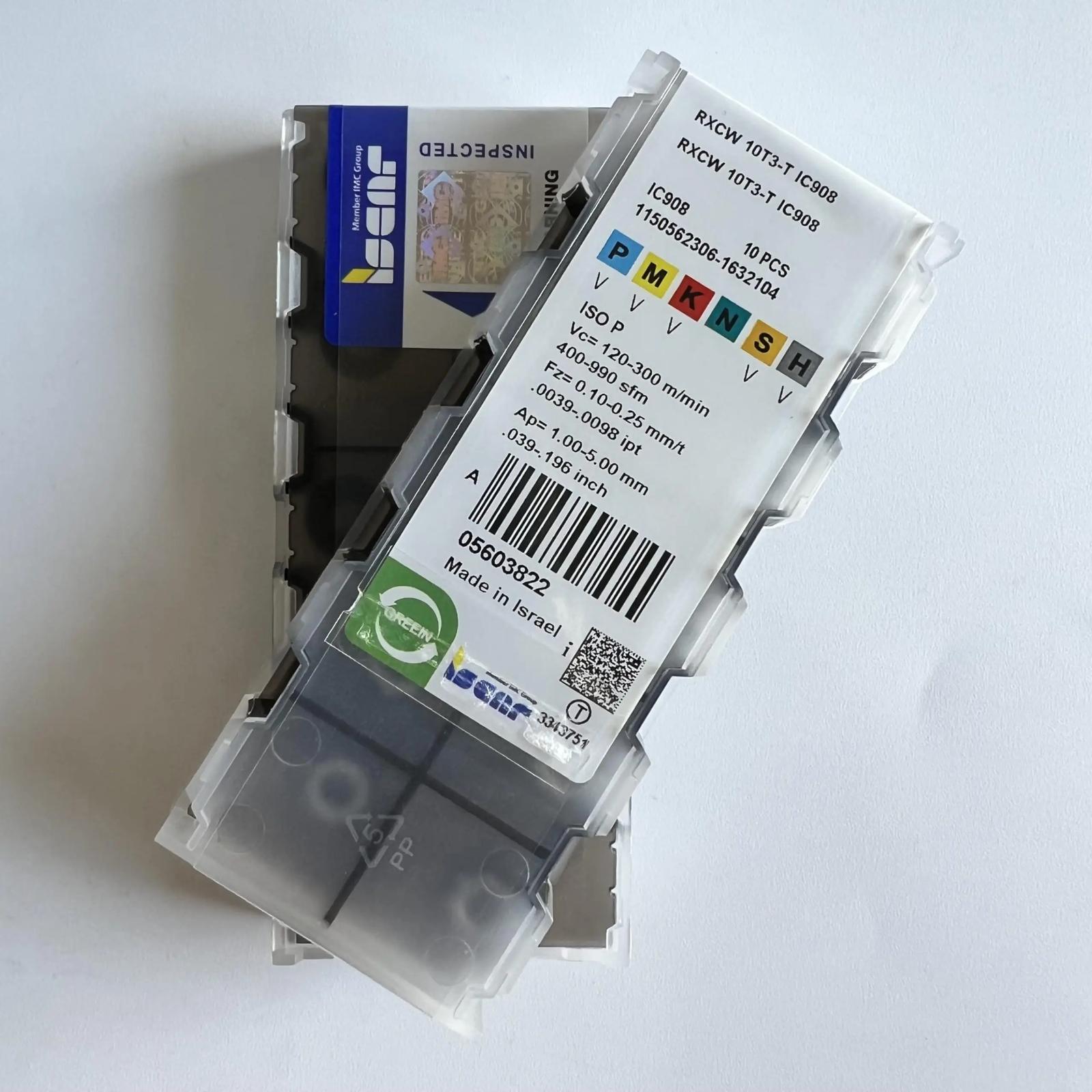 

ISCAR / RXCW10T3-T IC908 Industrial indexable carbide inserts 10 Pcs