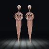 Jewellery Gifts Stylish Latest Western Ear Rings Gold Plated Crystal Handmade Tassel Long Earrings