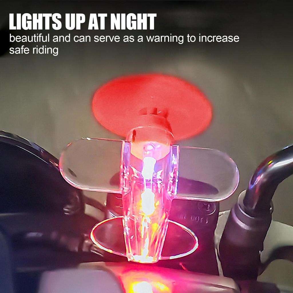 Car Rotatable Airplane Wind Powered Small Led Light Airplane Decor Car Styling Ornaments Bikes Motorcycle Bicycle Decorations