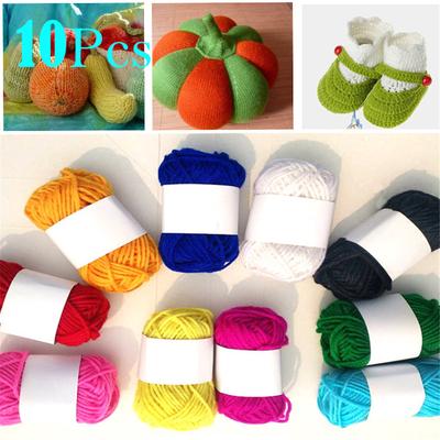 Filato di lana 10 colori per bambini fai da te filato acrilico morbido forniture per la casa