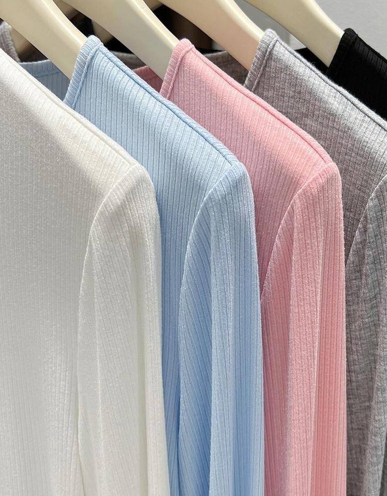 Damen Rippstrick Cardigan Jacken Sonnenschutz Überwurf Schal Hemd Locker Lässig Einfarbig Langarm Gestrickt Dünn Kurze Mäntel