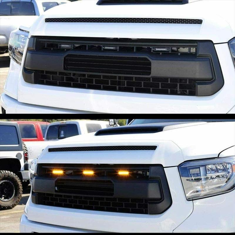 3Pcs/set Car Front Hood Grille LED Lights Signal Lamp For Toyota Tundra