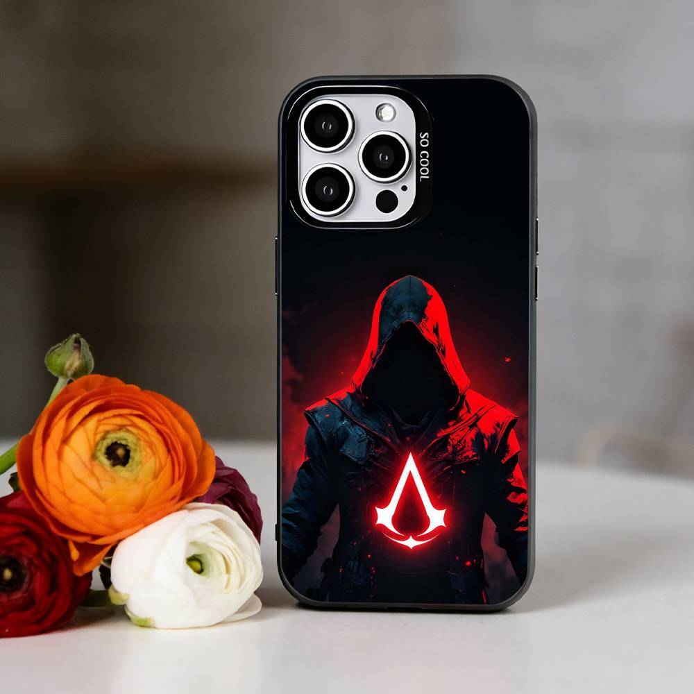 Custodia per Telefono Assassin's Creed Per iPhone 17,16,15,14,13,12,11 Plus,Pro Max,XS,Colorata Argento Custodia per Telefono Funda Cover