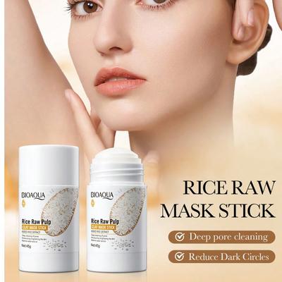 Deep Cleanse Acne Removal Rice Extract Mud Stick for Oily Skin Pore Purifying Natural Facial Care Treatment