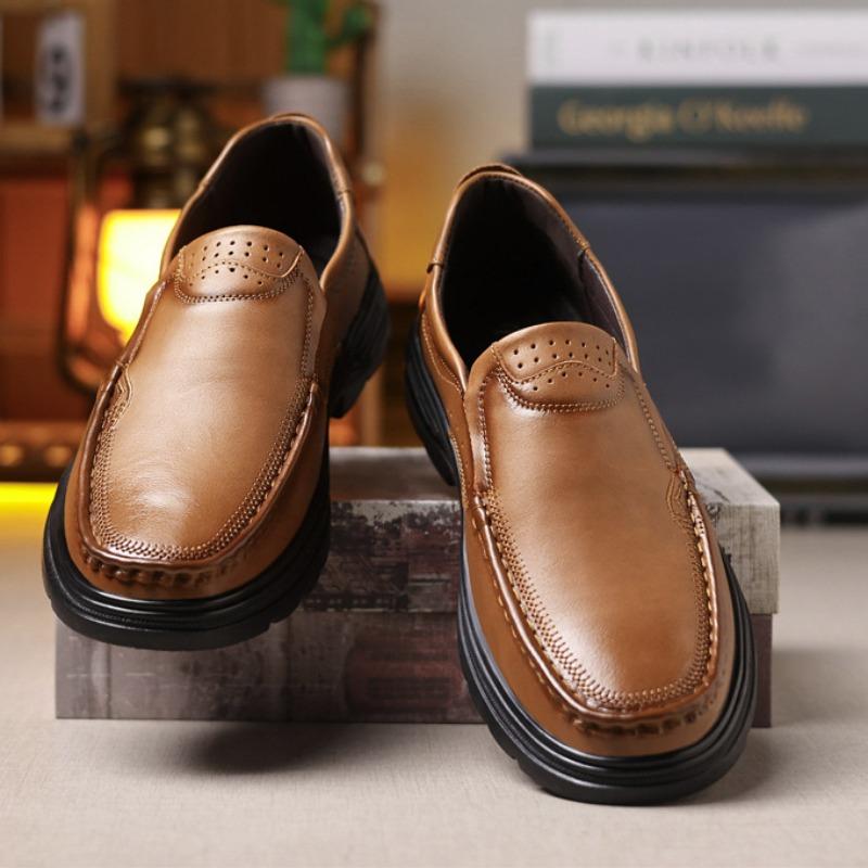 Fashion Fashion Casual Cow Leather Loafers for Men Spring Autumn Soft-soled New Designer Men's Shoes Solid Color Driving Shoes Male