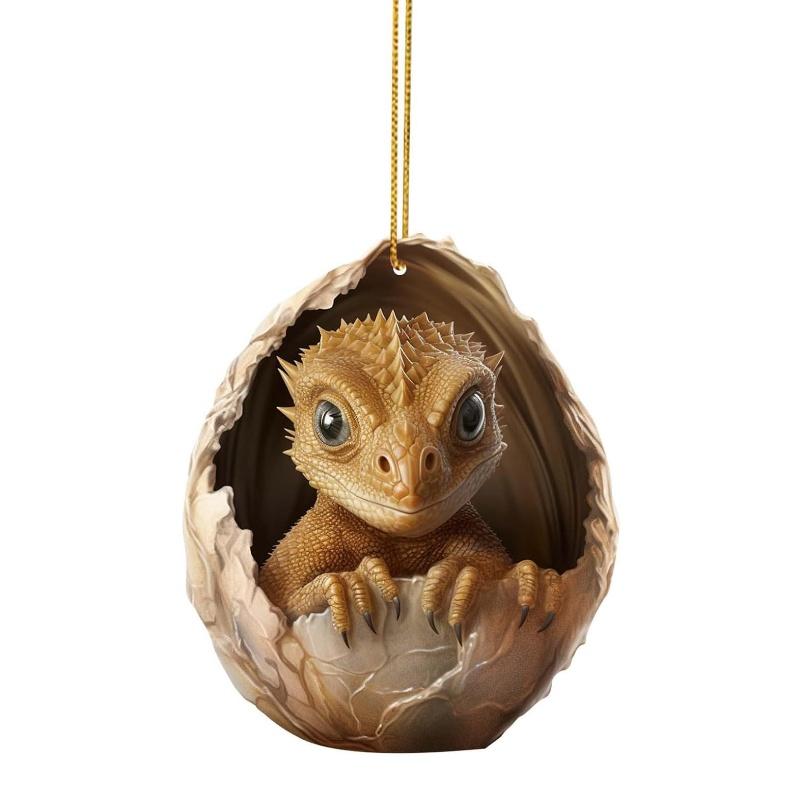 New Christmas Dragon Egg Car Ornament Cartoon Style Acrylic/glass Material Interior Decoration