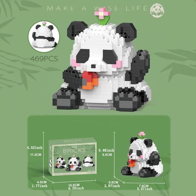 

Latest Creative Small Chinese Animal Panda Model Construction Block Moc Diy Diamond Blocks Toys For Children Boys Girls Gifts